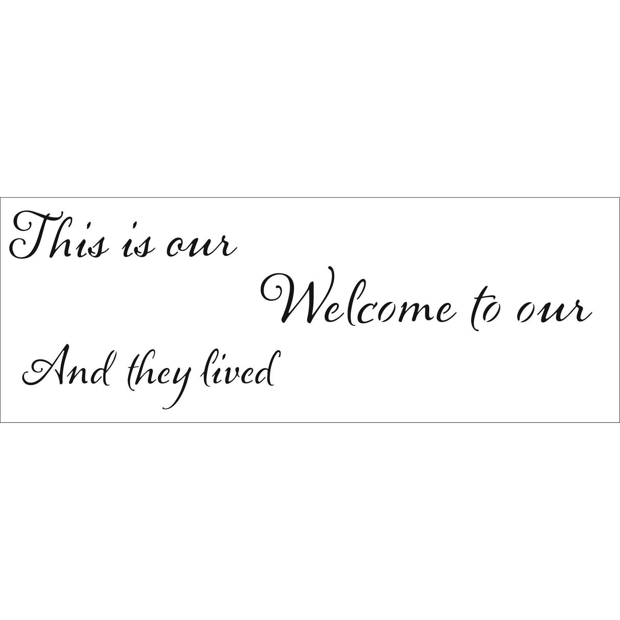Die Werkstatt des Handwerkers • Schablone Happily Ever Plus 41,91 x 15,2 cm