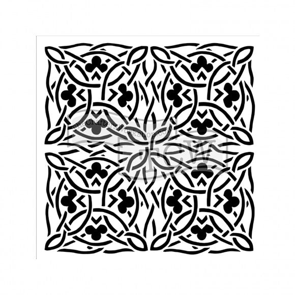 Die Werkstatt des Handwerkers • Vorlage 15 x 15 cm mit keltischem Design