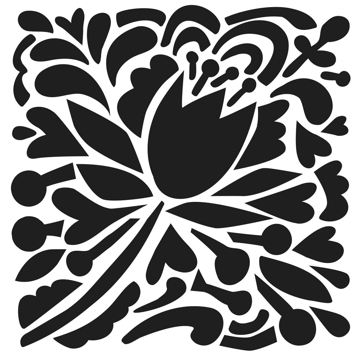 Die Werkstatt des Handwerkers • Schablone Tulpenparty 30,5x30,5cm