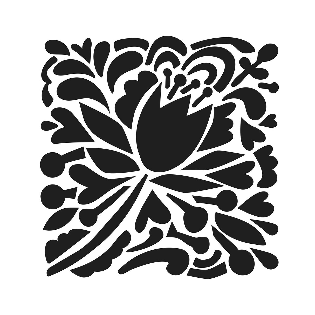 Die Werkstatt des Handwerkers • Schablone Tulpenparty 15,2x15,2cm