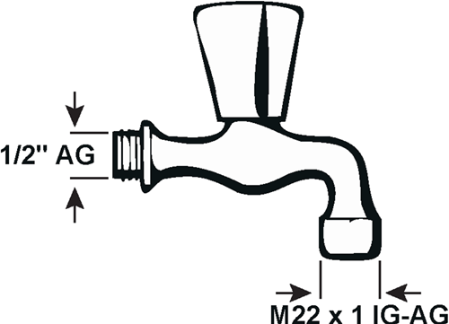 Cornat dubbeldienstkraan perl. 1 2 ch - tec300901