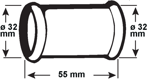 Cornat Doppelhülsensiphon 32mm ch - tec318206