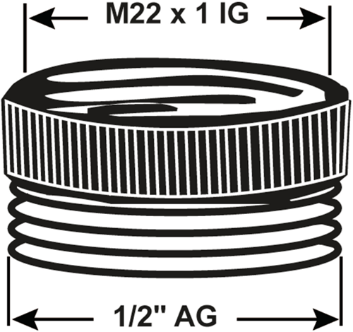 Cornat Messing-Ch-Reduzierstück VM M22x1 2 – tec386305