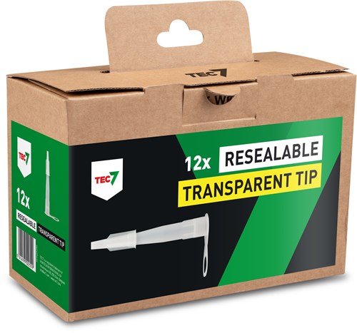 Tec7 wiederverschließbarer Hängeauslauf transparent (Box 12 Stück) – 599409290