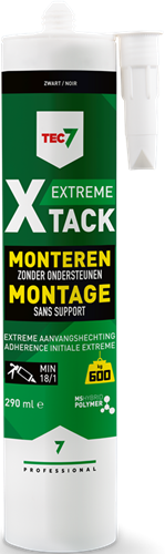 Tec7 x-tack Kartuschen-Schnellmontageset 290 ml schwarz – 534515000