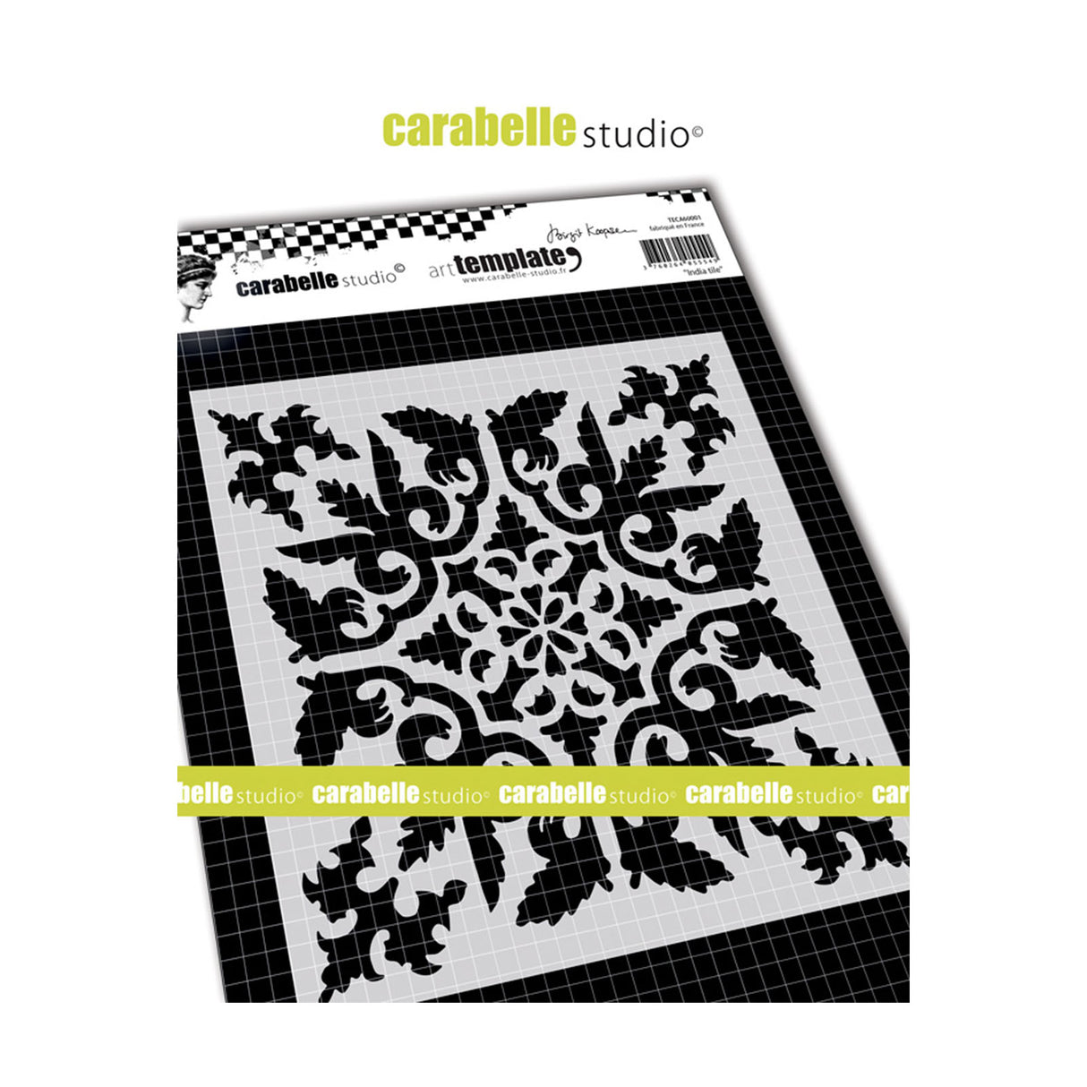 Carabelle Studio • Vorlage Carré 6'' Indien-Fliese
