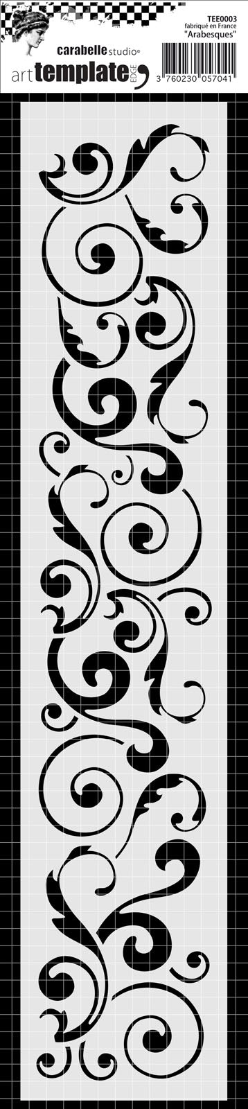 Carabelle Studio • Vorlage Rand 6x29cm Arabesken