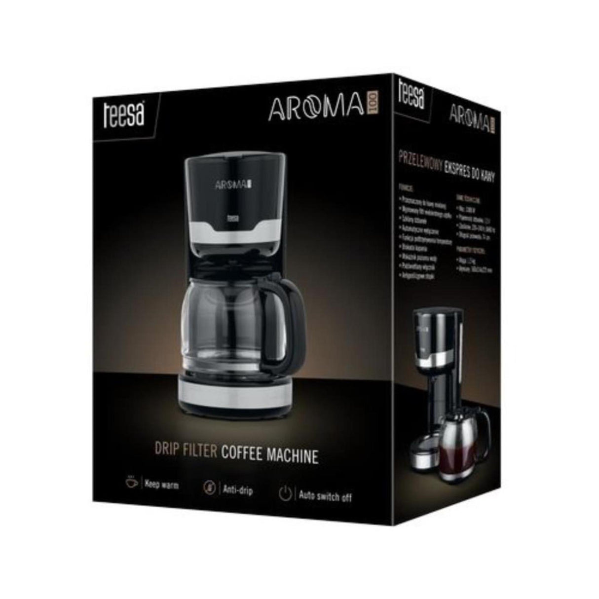 Teesa Aroma 100 Filterkaffeemaschine 1,5l schwarz