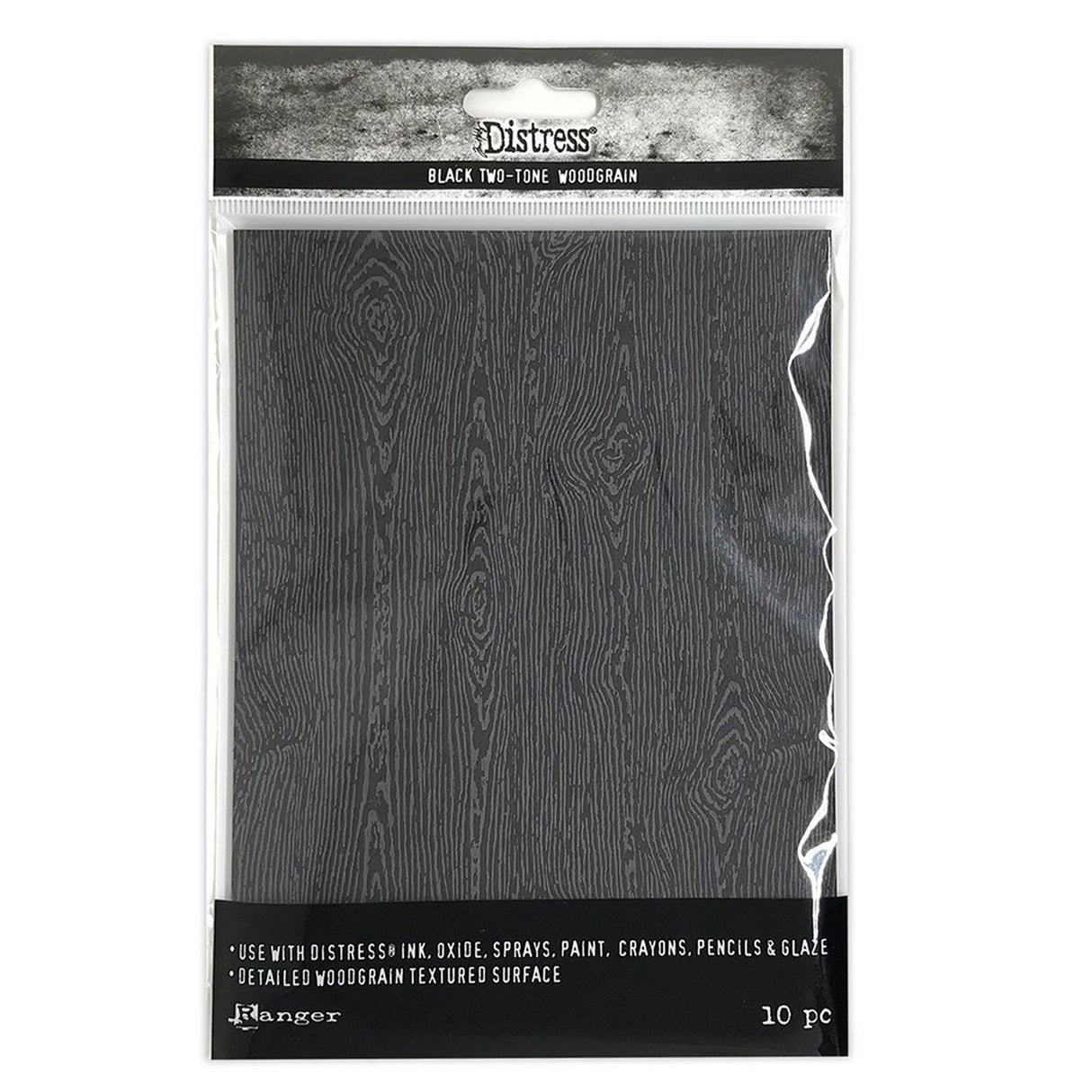 Ranger Ink Ranger • Tim Holtz Distress Halloween Holzmaserung Karton schwarz 10 Blatt