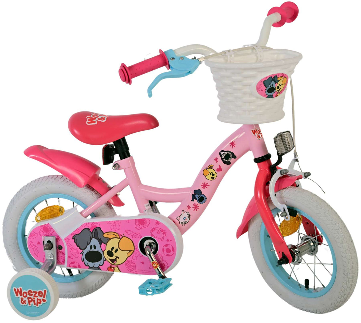 Woezel Pip Children's Bike - Mädchen - 12 Zoll - Pink