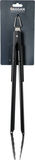 Vaggan Barbecue Tang Edelstahl XL Nicht-Stick-Anti-Rutsch 51 cm Schwarz