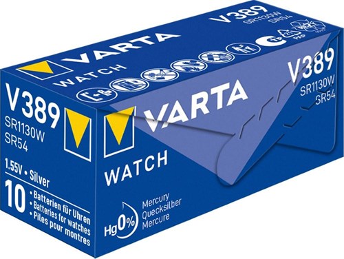 Varta V389 Knopfzelle Silber