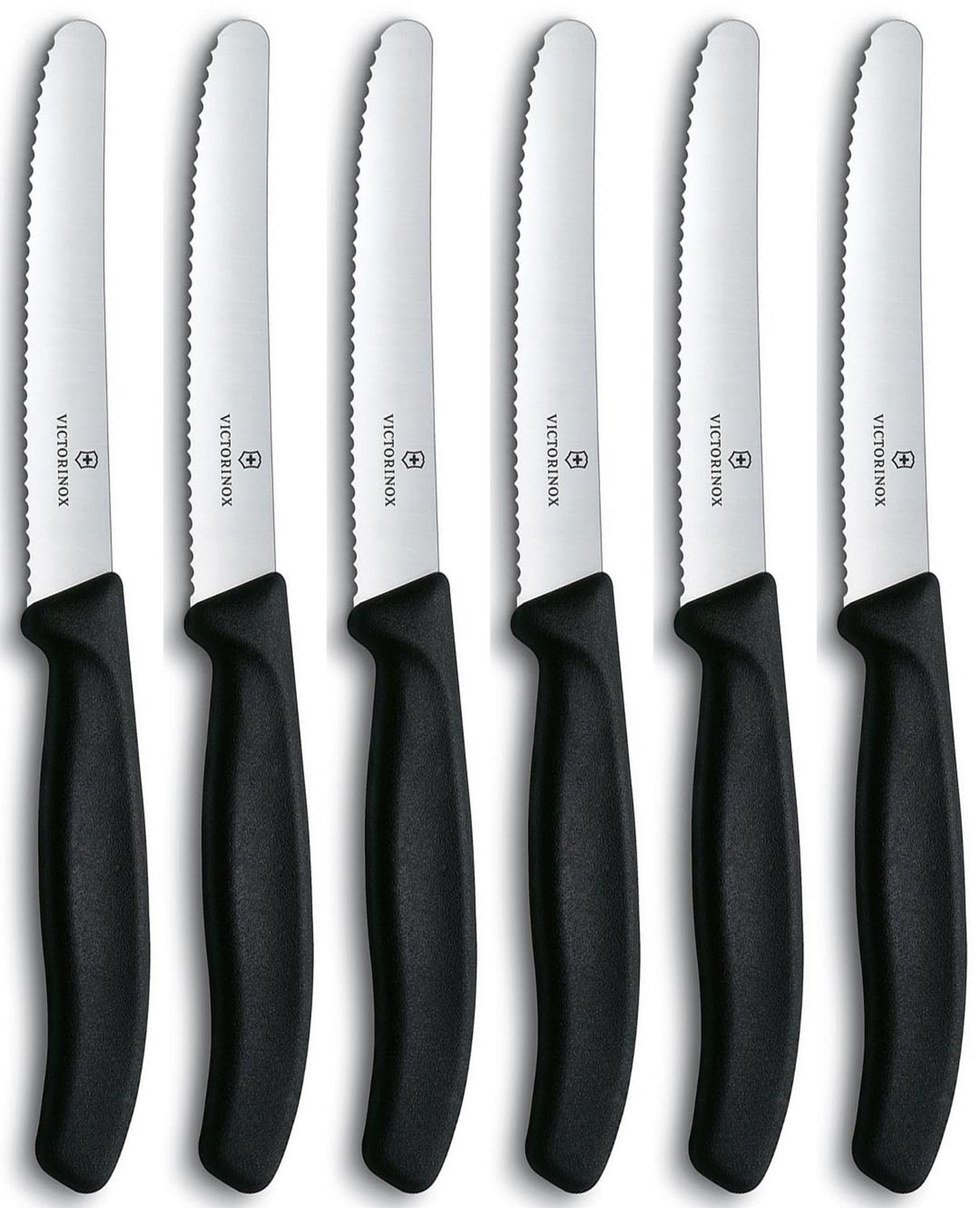 Victorinox Tisch-Tomatenmesser mit gezahnter schwarzer Klinge