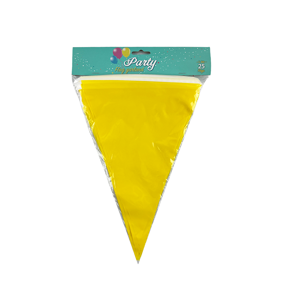 Vlaggenlijn geel 600cm