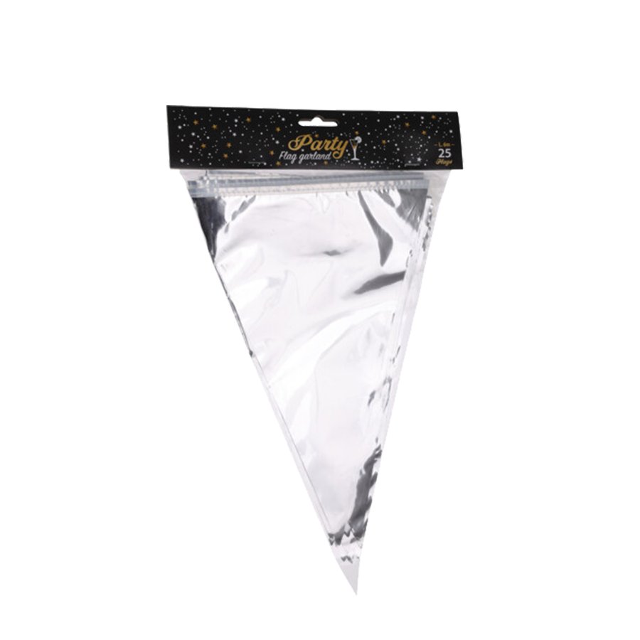Vlaggenlijn zilver 600cm