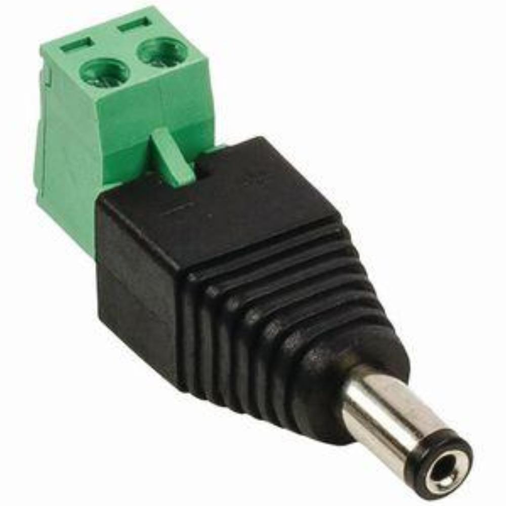 Ty Nedis CCTV-Securi-Anschluss | 2-Wege-Anschlussblock | 5,5 x 2,1 mm männlich | männlich | grün schwarz | 1 Stück - cctvcm11bk5 cctvcm11bk5