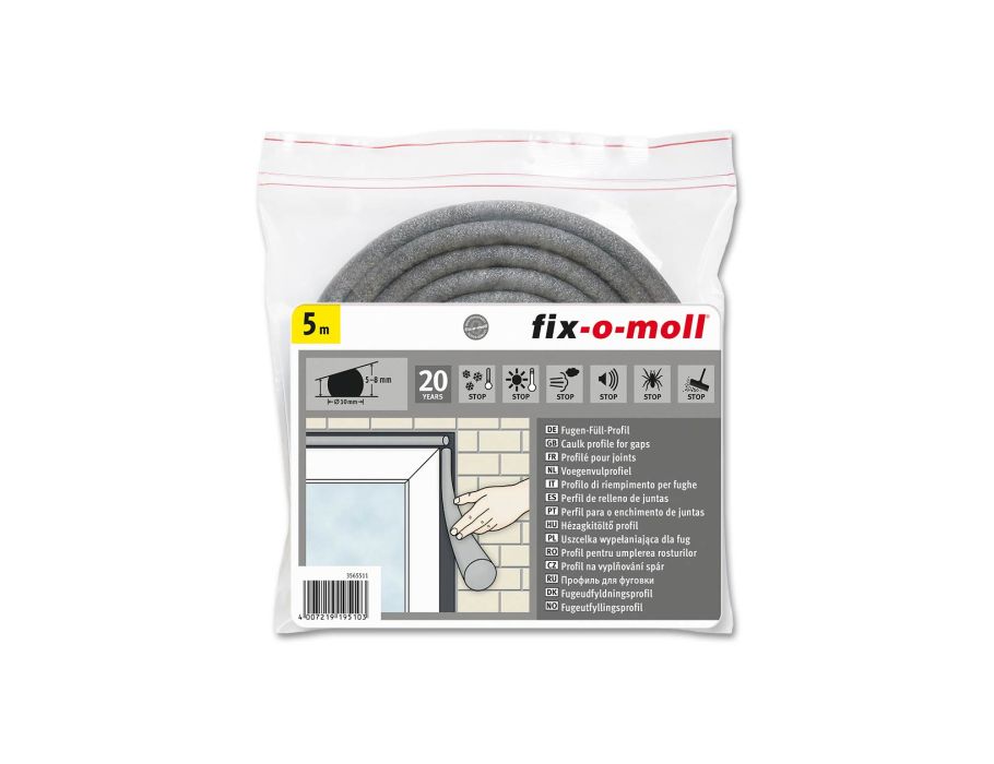 Fix-o-moll Fugenfüllprofil 10 mm – 5 Meter