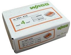 Wago Schweißklemme wiederverschließbar 3-fach max.4qmm 221-413 | Karton 50 Stück - 4047213