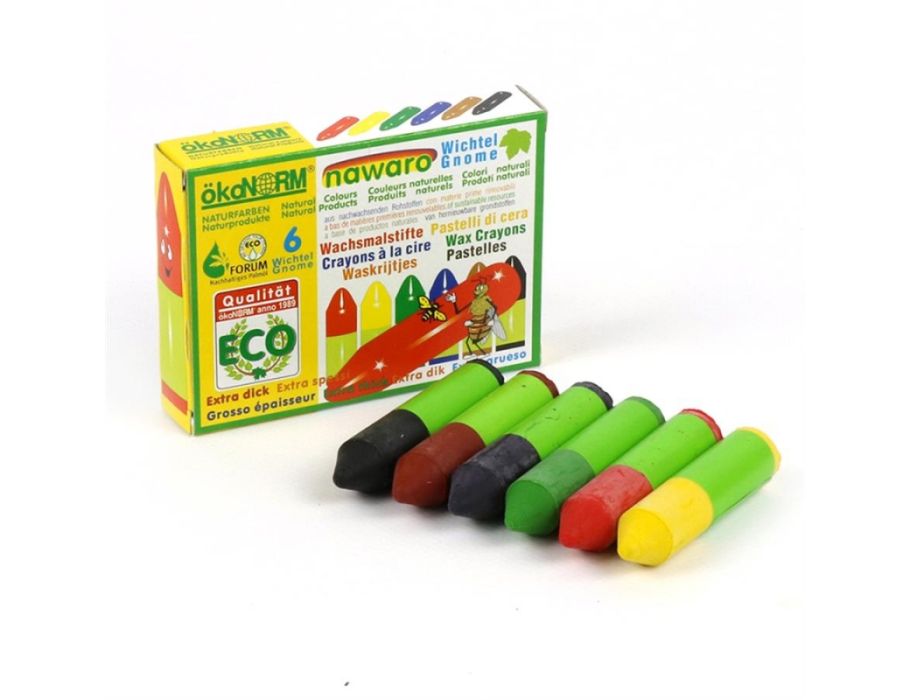 Ökonorm Wachsmalstifte - Kartonschachtel - Kinder - 6 Stück