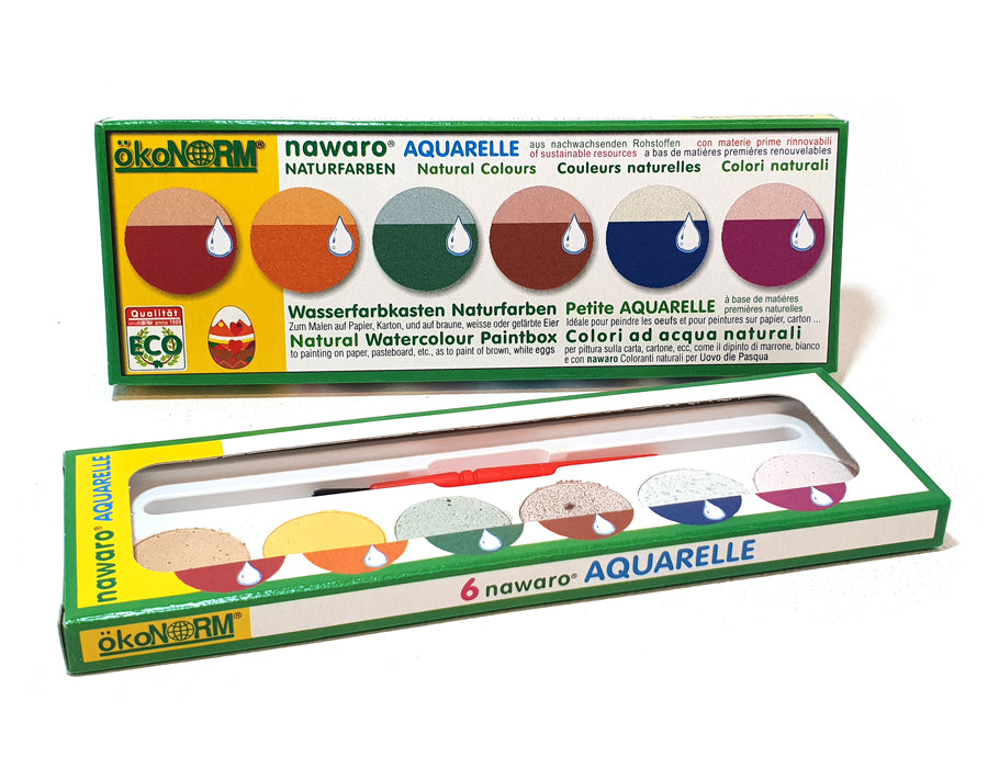 Ökonorm Aquarellfarbe im Karton – 6 Farben