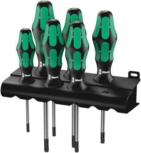 Wera 367 6 Torx® Bo Kraftform Plus Torx® Bo Schraubendreher-Set + Halter, 6-teilig – 1 Stück – 05138250001