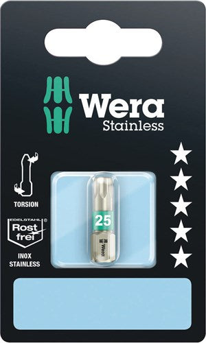 Wera 3867 1 ts sb Torx®-Bits, Edelstahl, tx 25 x 25 mm – 1 Stück – 05073623001