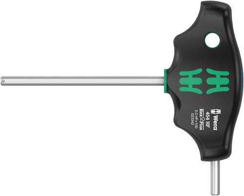 Wera 454 hf Quergriff-Sechskantschraubendreher Hex-Plus mit Haltefunktion, 5 x 100 mm – 05023342001