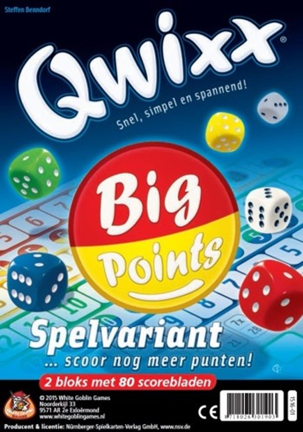 Weiße Goblin -Spiele Qwixx -Expansionspunkte