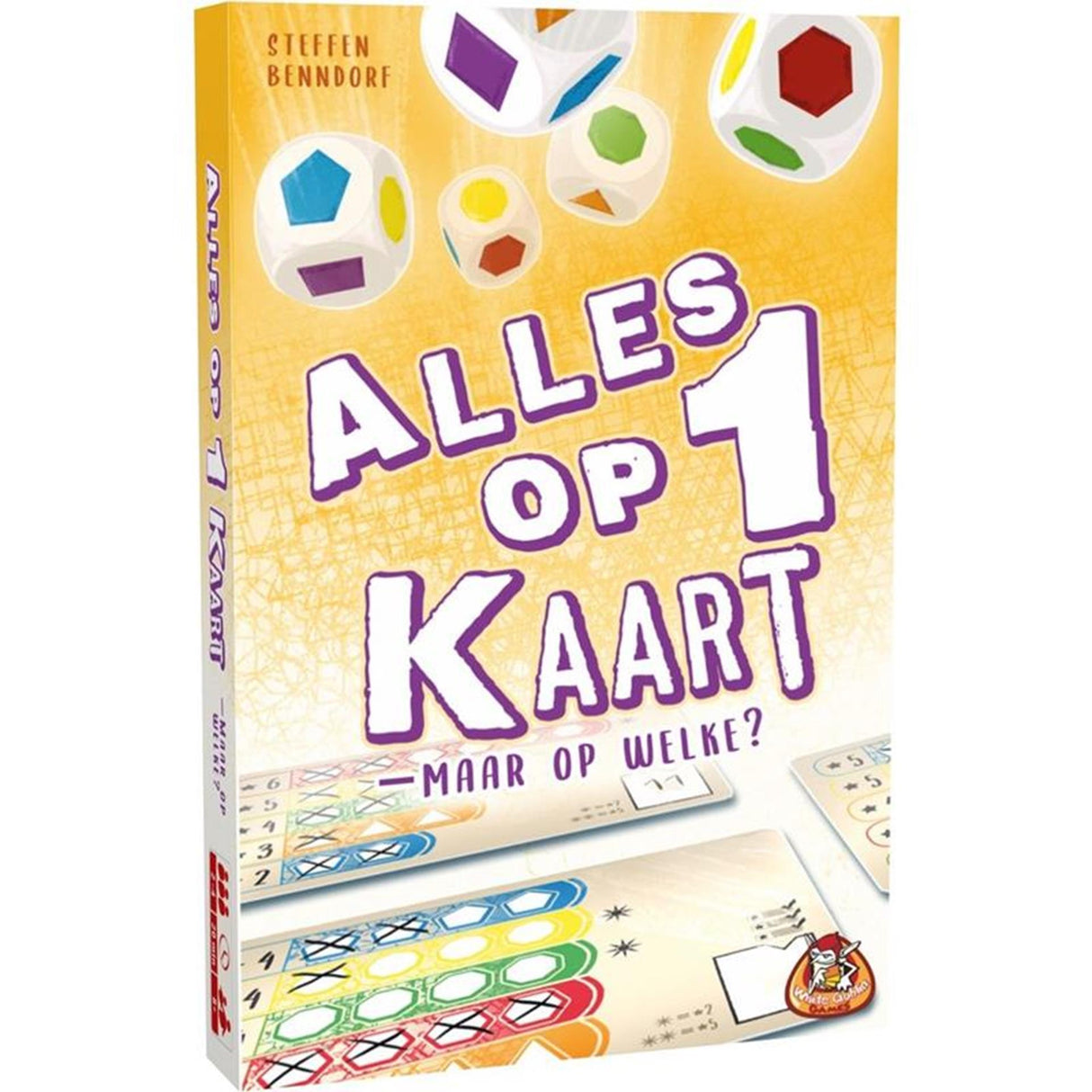 Weiße Kobold-Spiele, weißes Kobold-Alles-auf-1-Karten-Würfelspiel