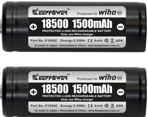 Wiha 41914 | Batteriesatz 18500 Li-Ion | 2 Stück - 41914