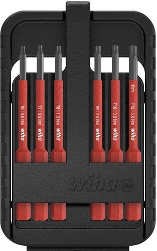 Wiha Bit-Set Slimbit Elektro Torx® 7-teilig inkl. Slimbit-Box - 43154 - 43154