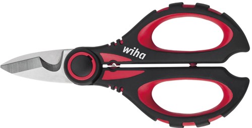 Wiha Elektrikerschere (schwarz rot, mit Schrumpffunktion)