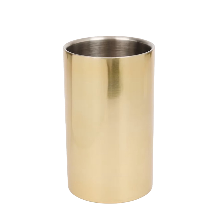 Imp wijnkoeler dubbelwandig rvs goud ø12x20cm