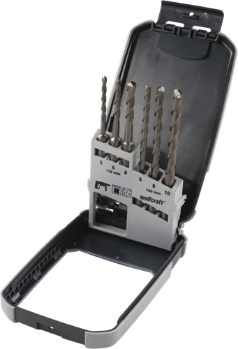 Wolfcraft Betonbohrer-Set | hartmetallbestückt | sds-plus | ø5–10mm | 6-teilig | 1 Satz - 7113000