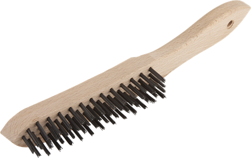 Wolfcraft Handdrahtbürste | Stahl | 4 Reihen | 280mm | 1 Stück - 2722000