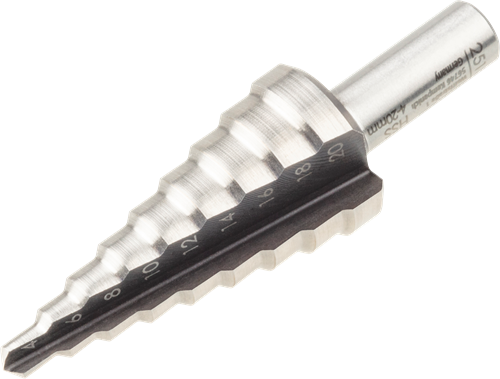 Wolfcraft HSS-Stufenbohrer | 8mm | ø4-20mm | 1 Stück - 2515000