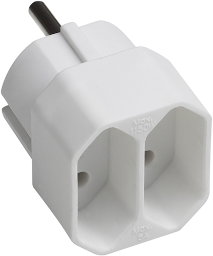 Meister Euro-Adapter 2V weiß – wu7423210