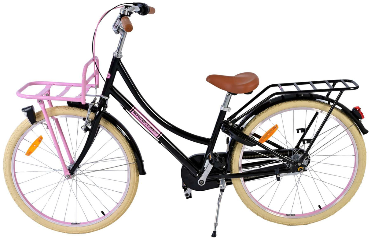 Volare Excellent Kinderfahrrad – Mädchen – 24 Zoll – Schwarz – 3 Gänge