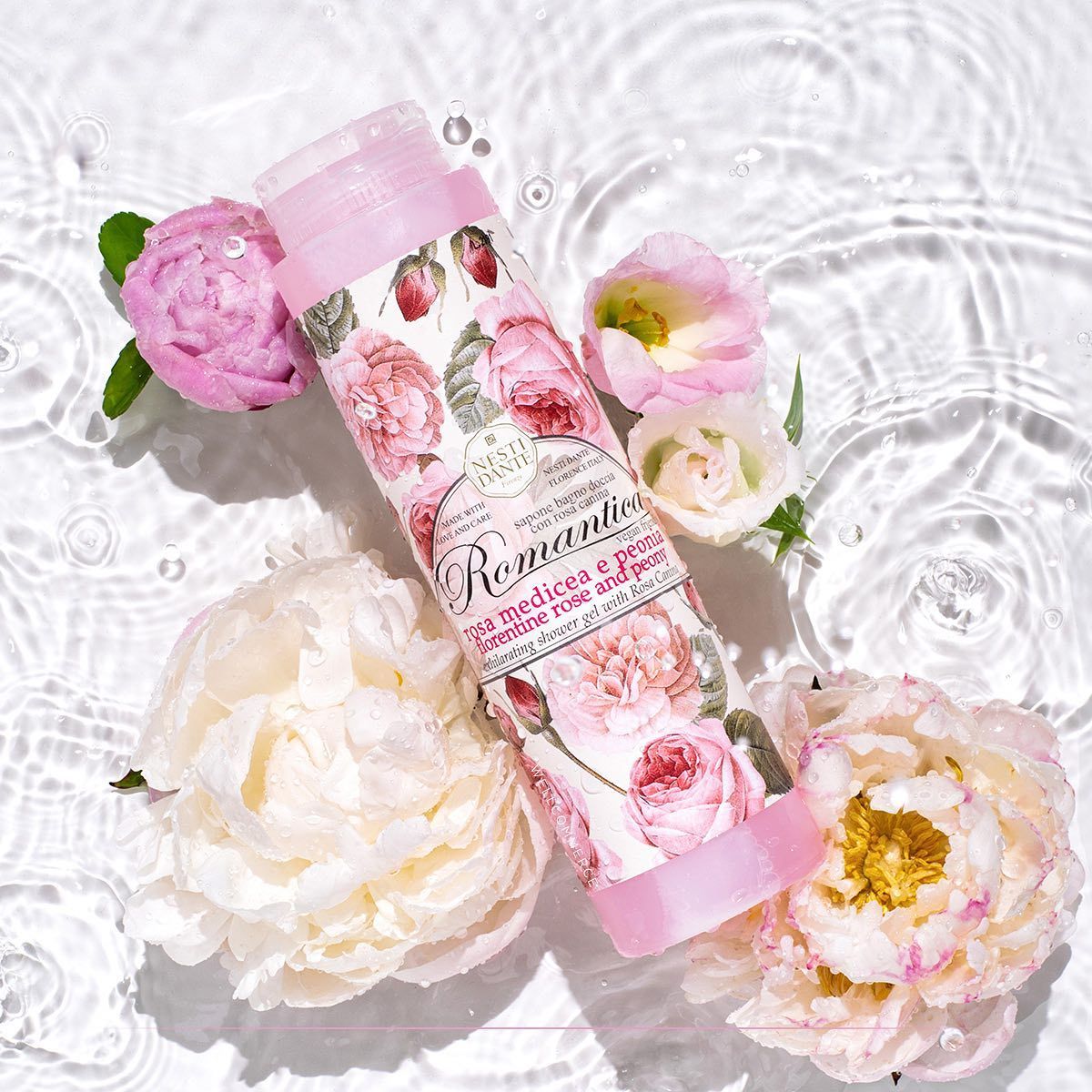 Nesti Dante Romantica Rose Pfingstrose Duschgel 300 ml