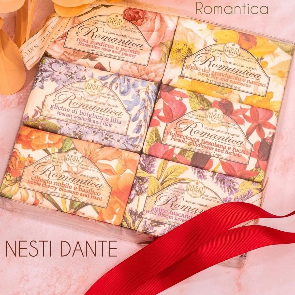 Nesti Dante Romantica Geschenkset Seife 6x150gr.