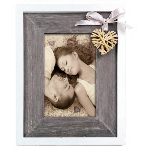 Zep-Fotorahmen aus Holz, Ty0846, Blaye-Grau, Weiß, 10 x 15 cm