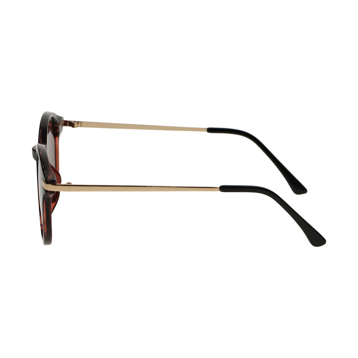 Spectrum-Sonnenbrille, rund, halbschildkrötenschwarz, für Damen