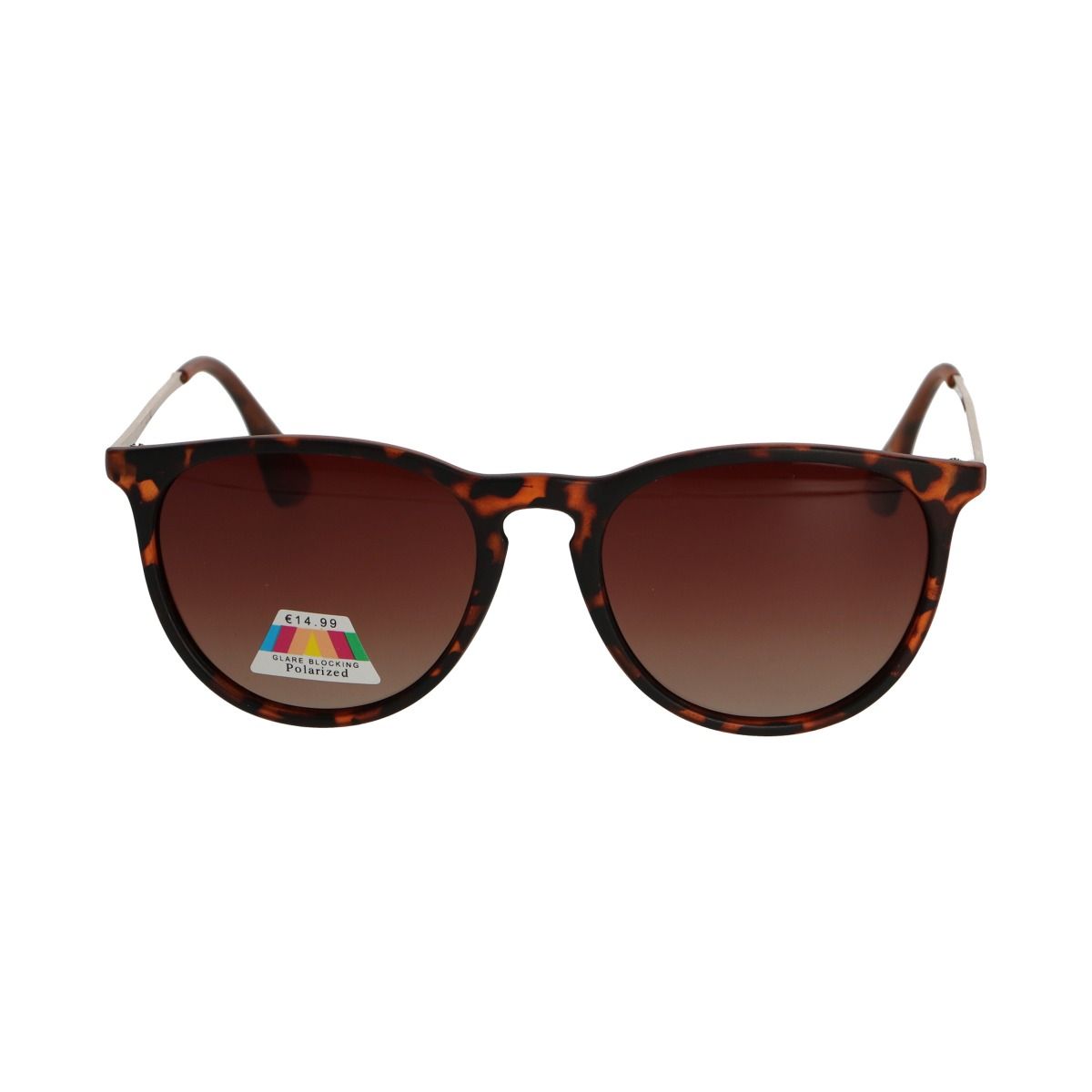 Spectrum polarisierte Sonnenbrille rund schildpatt goldbraun Damen