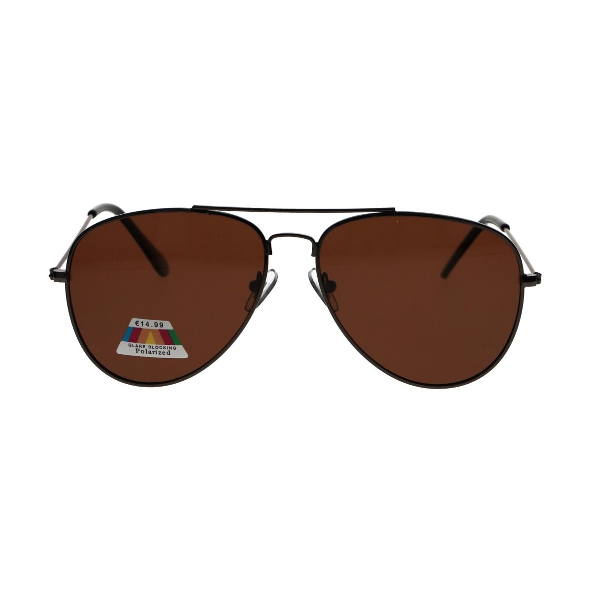 Spectrum polarisierte Sonnenbrille Pilot schwarz braun Herren