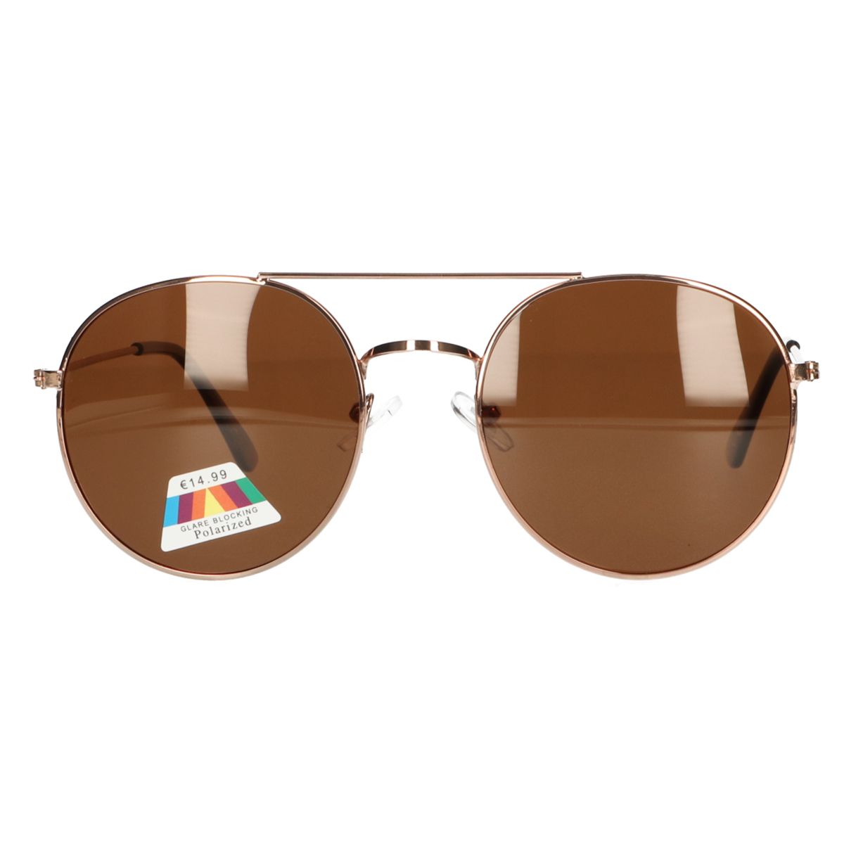 Spectrum polarisierte Sonnenbrille Pilot Braunglas Unisex