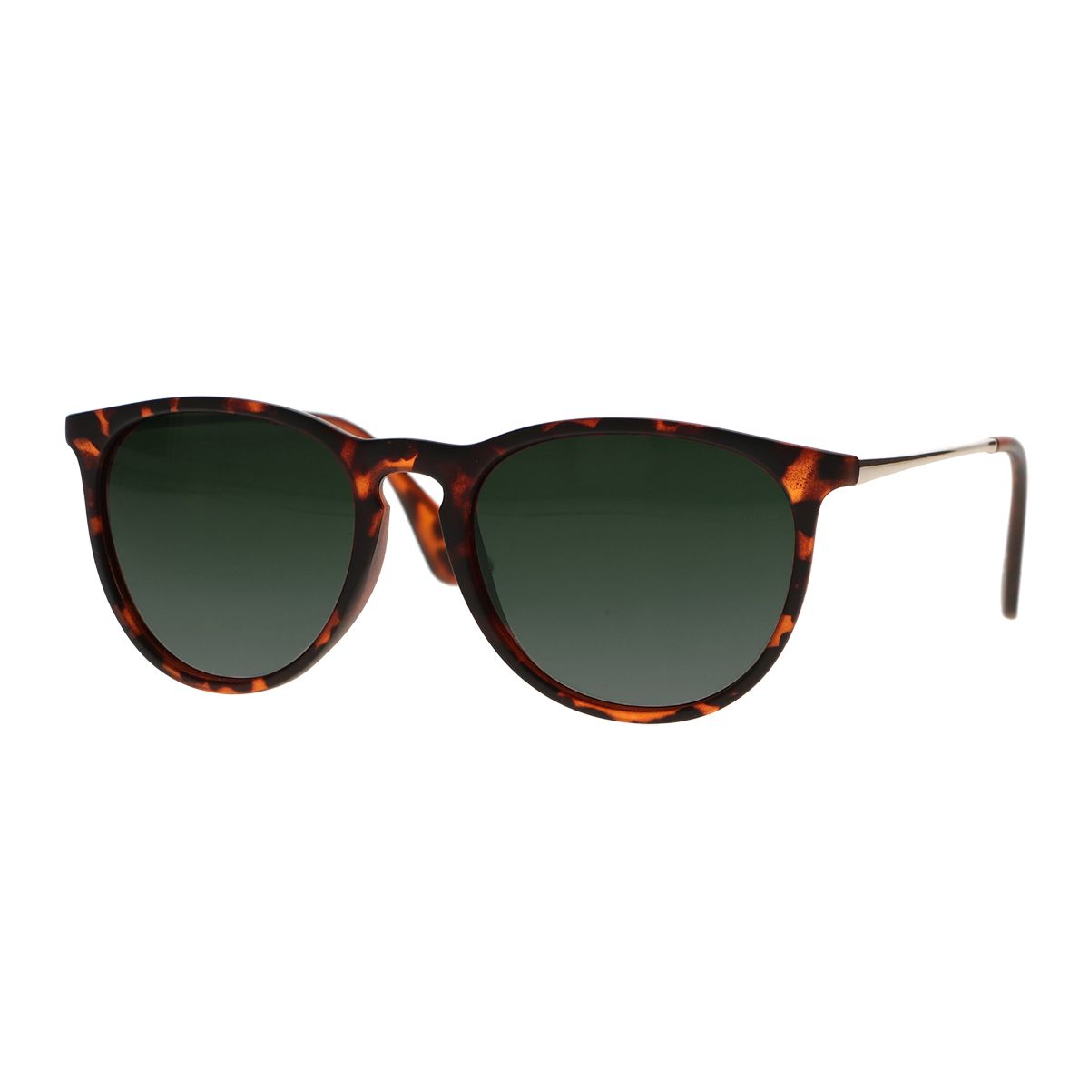 Spectrum Sonnenbrille Schildkröte Gold Grün Glas Unisex