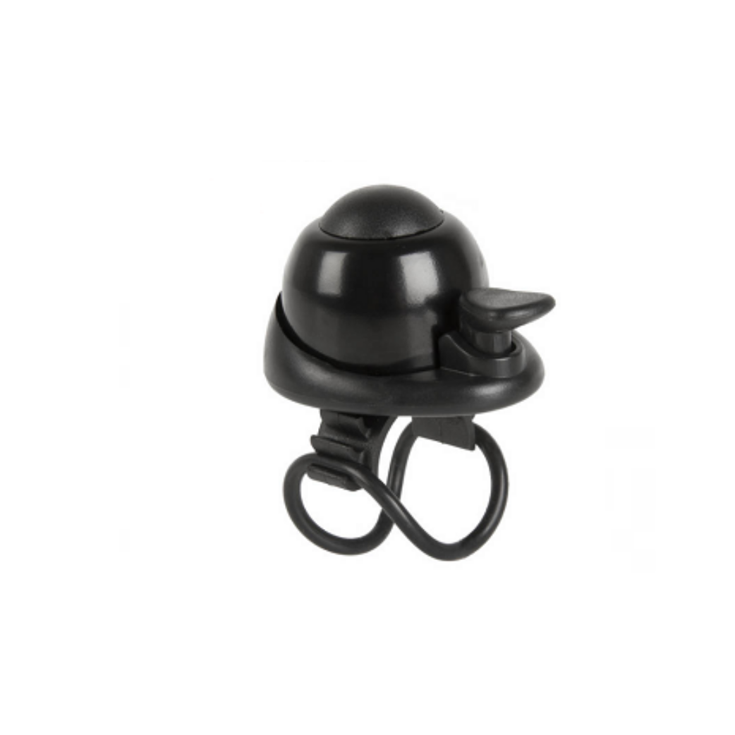M-Wave Mini Bel, schwarz mit Gummi-Ring