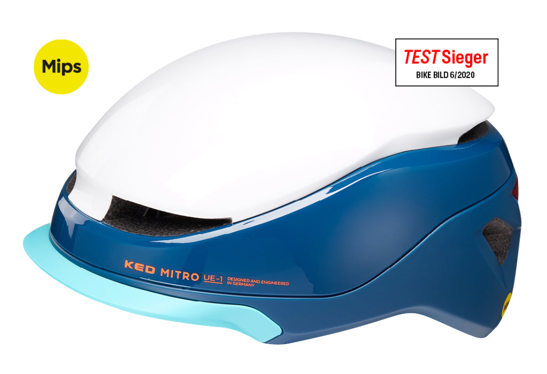Ked Fietshelm Mitro UE-1 M (52-58 cm) Blau Weiß