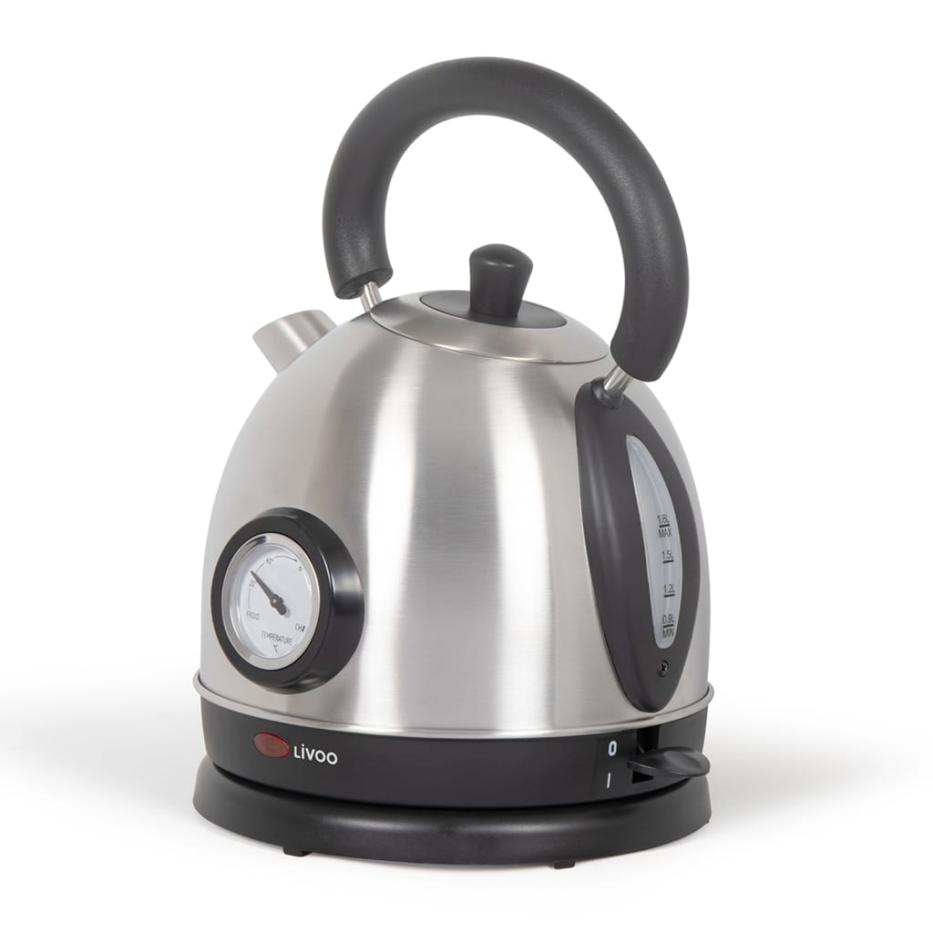 Livoo Livoo Flöte Kessel mit Temperaturregelung 1,8 l 1800 W Silberfarbe