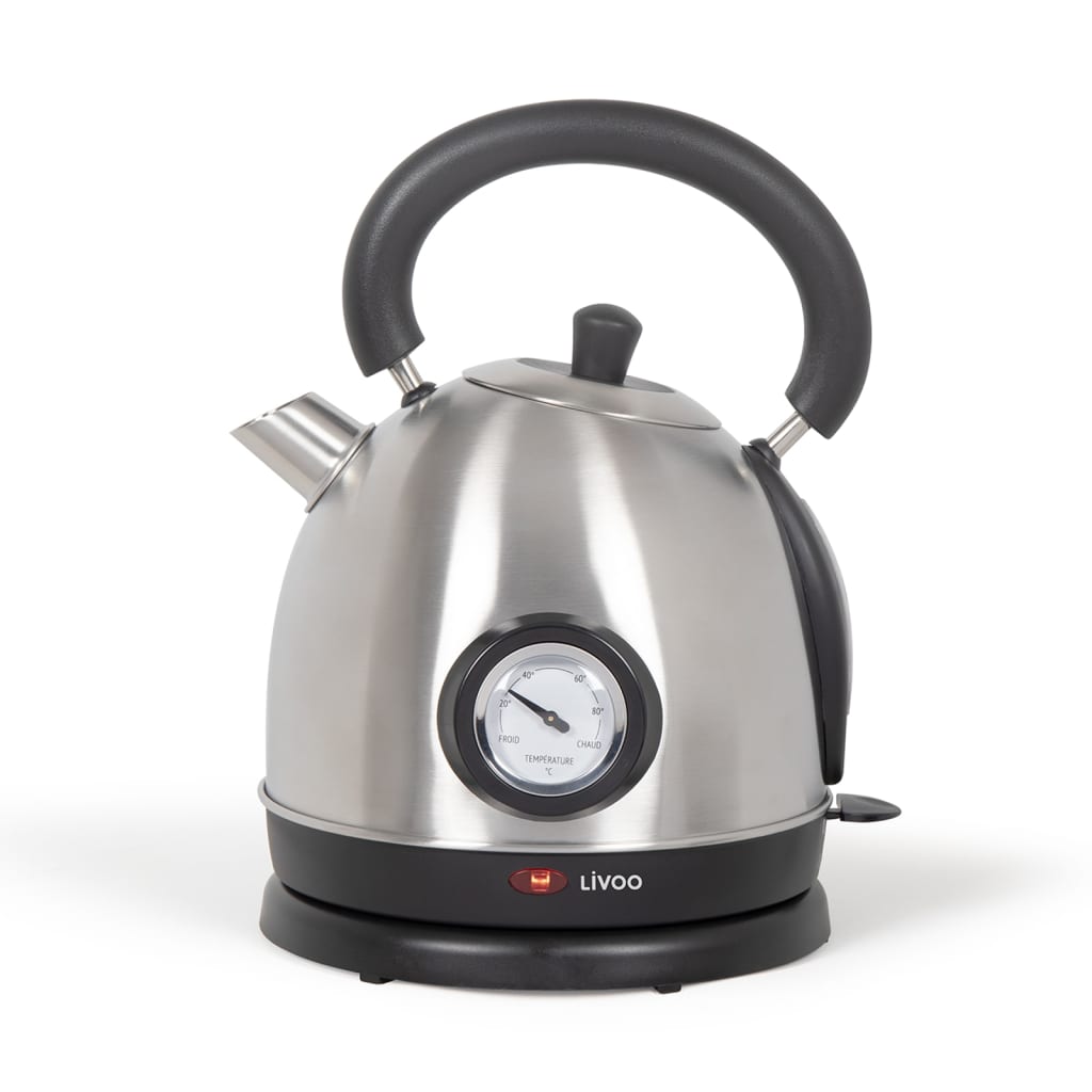 Livoo Livoo Flöte Kessel mit Temperaturregelung 1,8 l 1800 W Silberfarbe